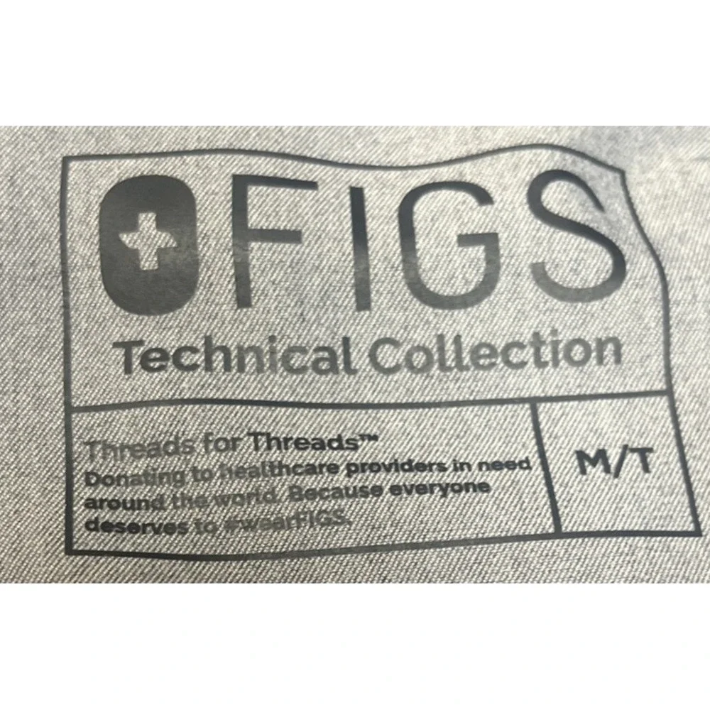 FIGS Technical Collection Jogger Scrub Pants M/T Grey Heathered Comfort Fit